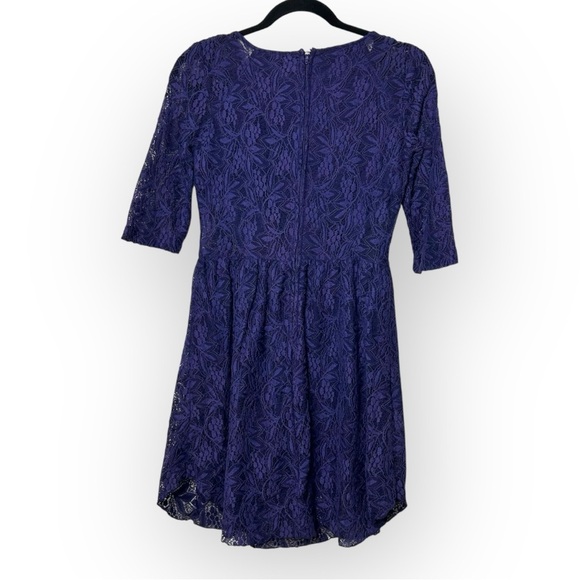 Dynamite Purple Lace 1/2 Sleeve Dress P/S - Picture 2 of 6